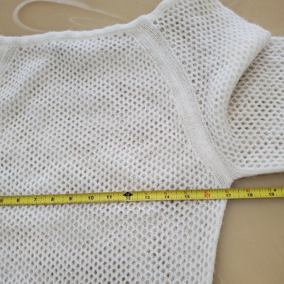REISS Laurie Open-Knit Alpaca-Wool Blend Women's Off Shoulder Sweater Size XS - Picture 9 of 11